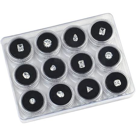 metal boxes for loose diamond|12Pcs Small Loose Diamond Gemstone Display Box Round .